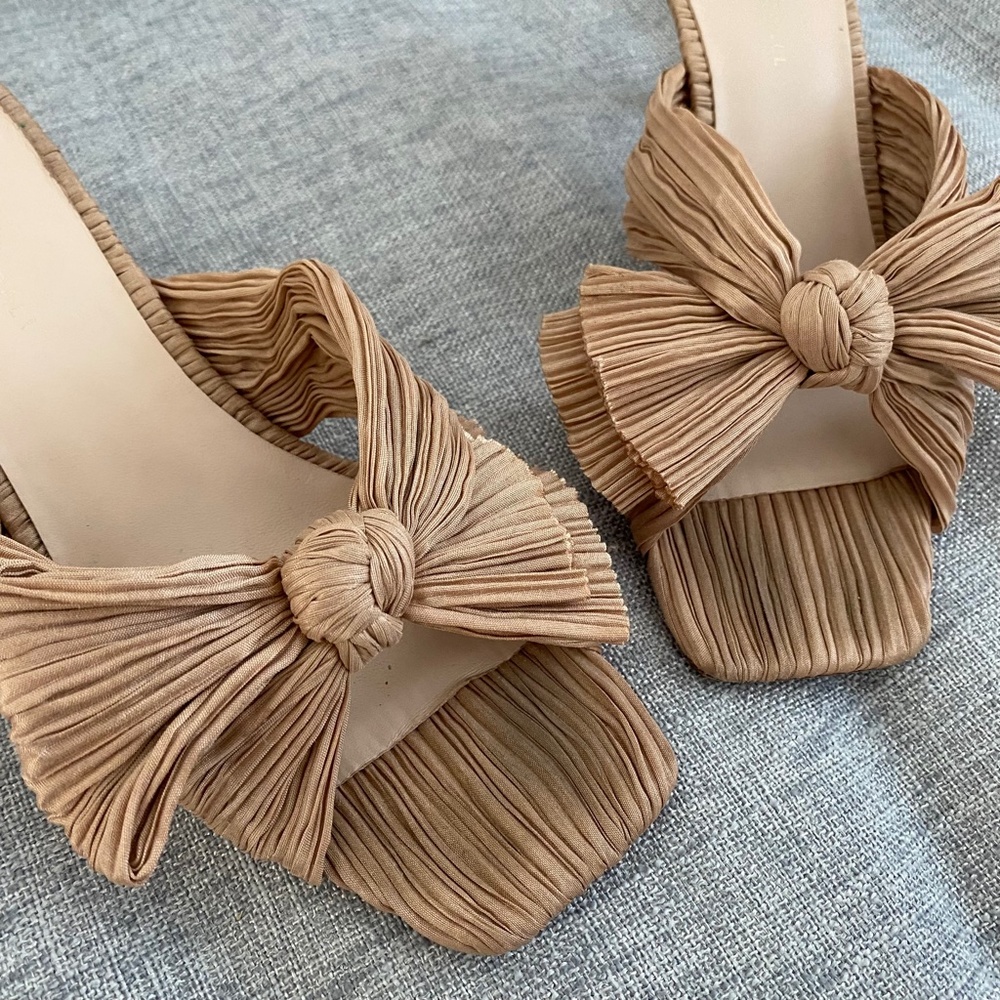 Loeffler Randall Eugenia Bow Mule in Dune - Picture 2 of 13
